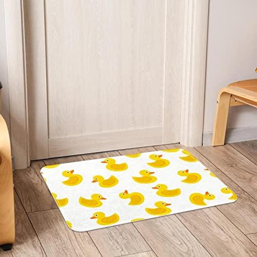 Yellow Rubber Duck Bath Rug 31x20 Non-Slip Door Mat