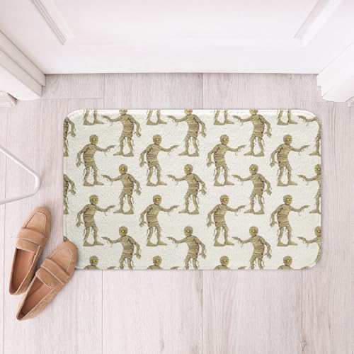 Feelyou Halloween Bath Rug 16x24 Inch Gothic Bones Style