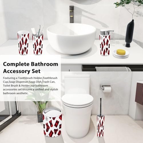 Boho Christmas Bathroom Accessory Set 6 Piece 1