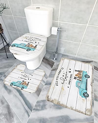 YESOF66 3 Piece Bath Rug Set with Non-Slip Backing 1