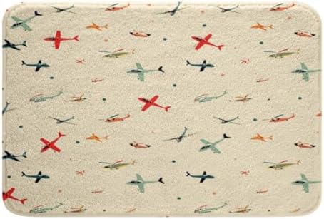 Feelyou Aircraft Doormat 16x24 Inch Non-Slip Bath Rug