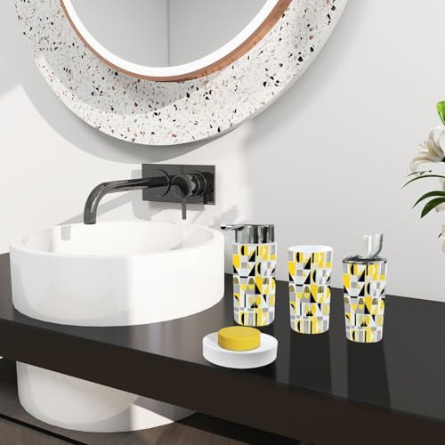 TRANQDEHOM 6 Piece Boho Bathroom Accessory Set