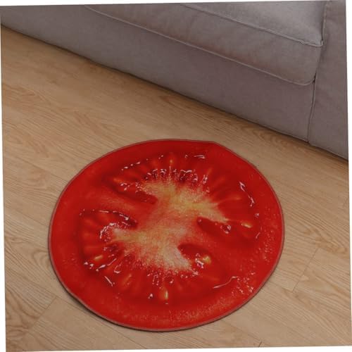 Round Non-Slip Foot Mat with Fruit Design