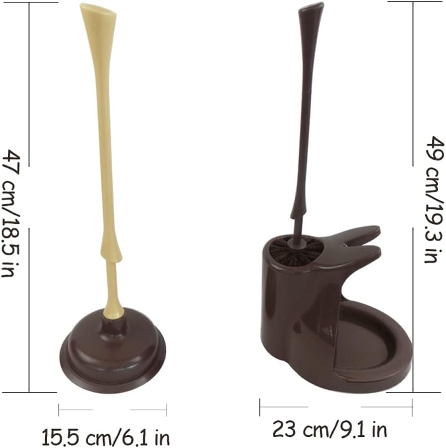 LNGCLTEZ Toilet Brush and Plunger Set