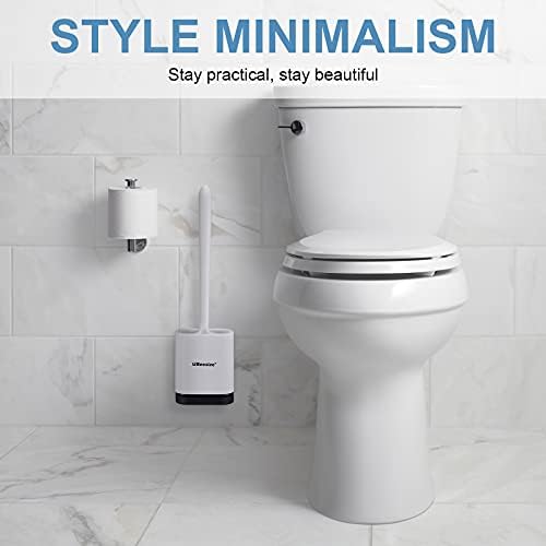 UBeesize Toilet Brush with Silicone Bristles and Quick-Drying Holder