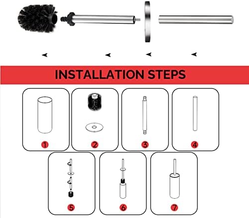 TINYROW Toilet Brush with Holder and Lid 1
