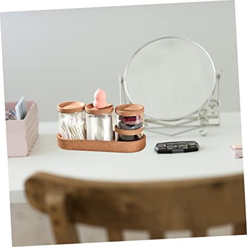 PRETYZOOM Multi-Functional Swab Jar with Lid for Bathroom and Desktop Storage