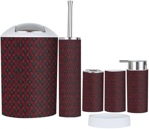 Boho Star Shape Bathroom Accessory Set 6 Piece 1