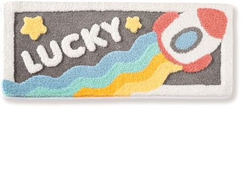 Tyrafry Cute Space Bath Rug Mat 16x31