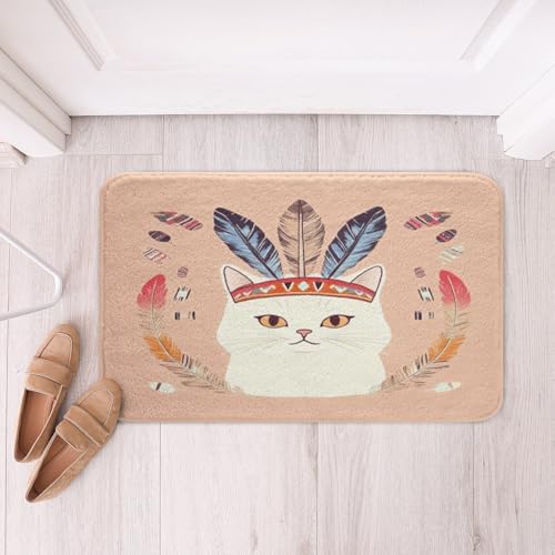 Feelyou Cat Doormat 16x24 Boho Exotic Print