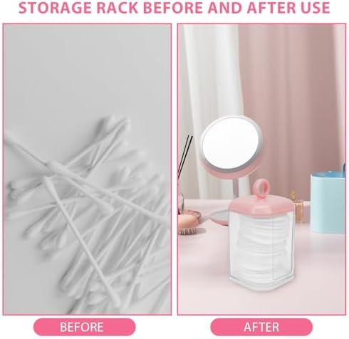 Double Layer Cotton Swab Holder Dispenser Pink