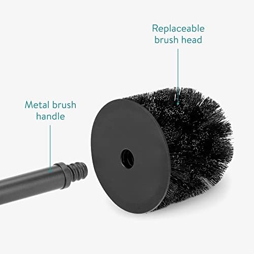 Navaris Toilet Brush Ceramic Holder Set - Beige 1