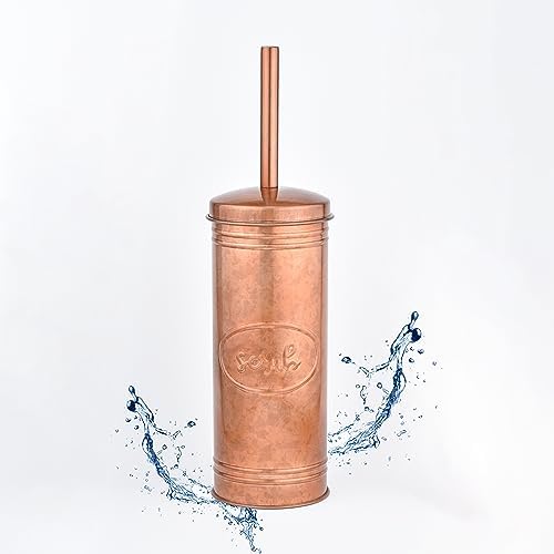 Autumn Alley Copper Toilet Brush and Holder Set