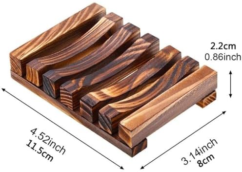 Wooden Soap Dish - 1pcs Natural Pine Wood Holder