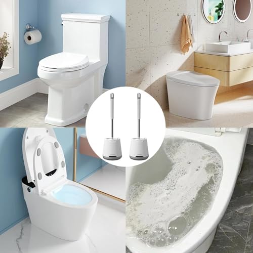 Nkmujil Toilet Brush Holder Set - Drip-Free Slip-Resistant