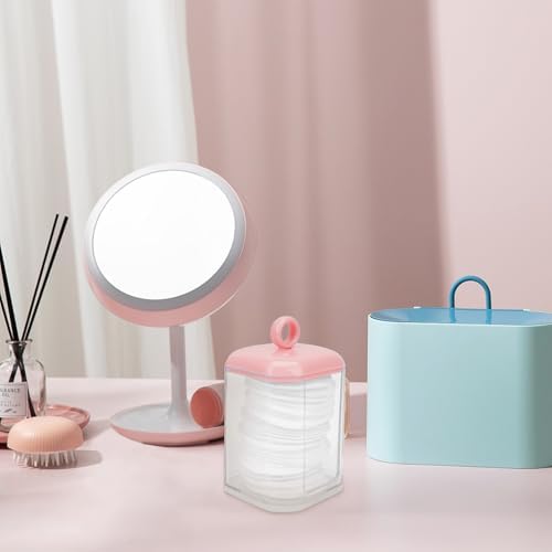 Double Layer Cotton Swab Holder Dispenser Pink