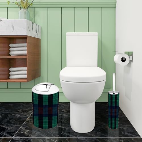Boho Plaid 6-Piece Bathroom Accessory Set 1
