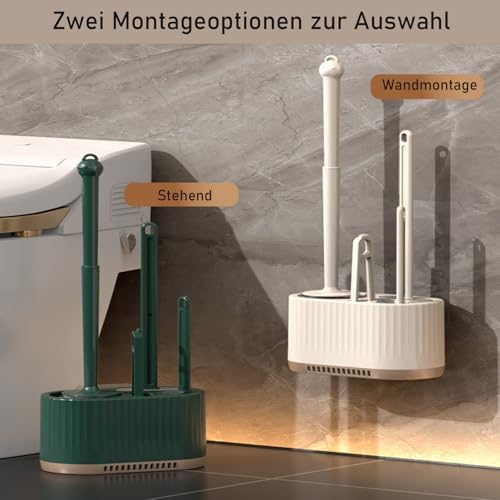 Bazasa 4-in-1 Toilet Brush and Holder Set 1