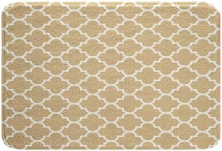 Jejeloiu Modern Geometric Soft Fleece Bath Rug