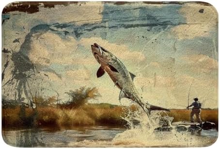 Feelyou Bass Fish Bath Rug 16x24 Inch Room Decor