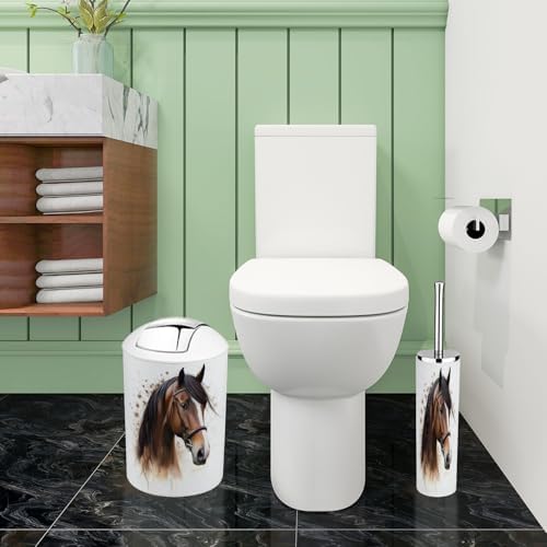 Boho Horse Head Bathroom Accessory Set 6 Piece 1
