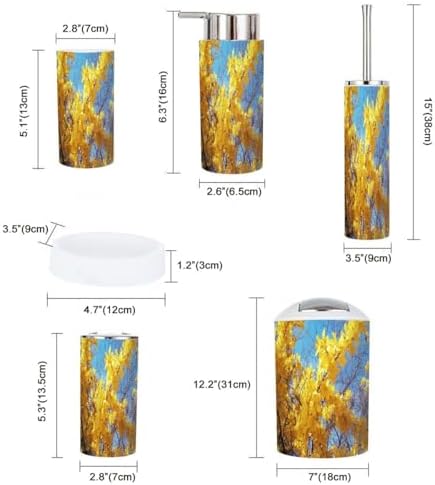 Boho Bathroom Accessory Set 6 Piece Modern 1