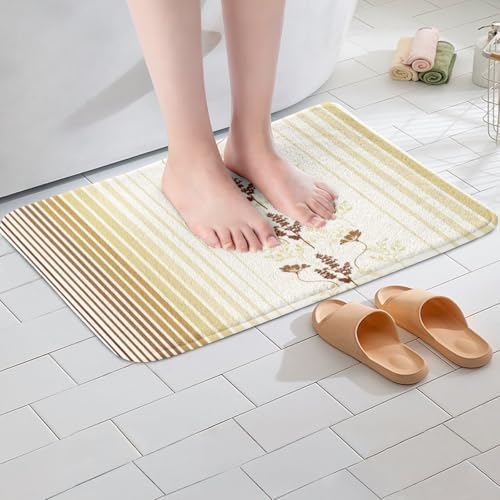 Jejeloiu Vintage Floral Bath Rug 16x24 Inch