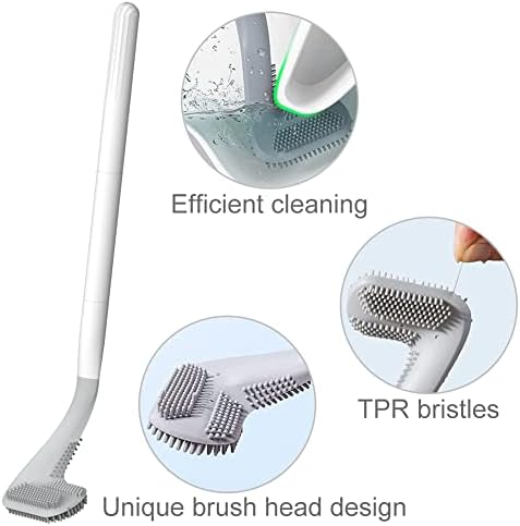 CYANLUX Long Handle Toilet Brush with Holder