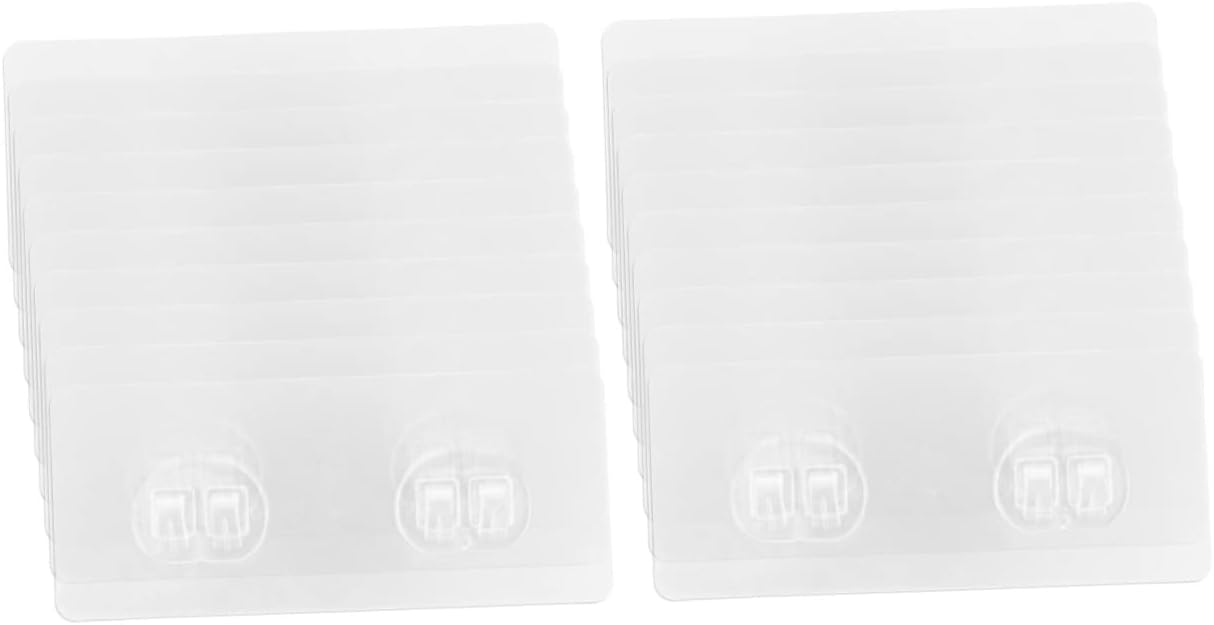 Cabilock 20 Pcs Non-Marking Double Claw Shower Shelf Hooks