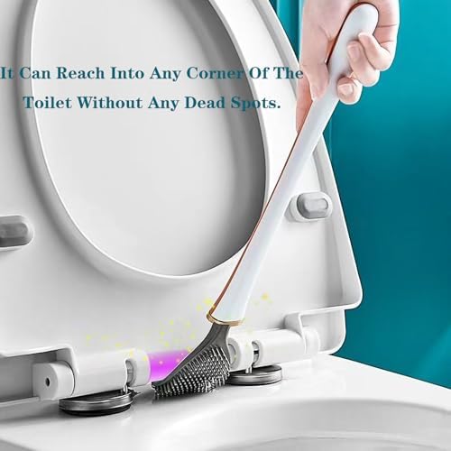 Modern Silicone Toilet Brush with Wall Mount Holder 1