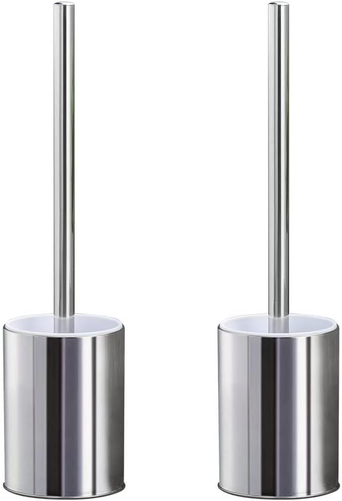 DJLEE Toilet Brush Set 2 Packs with Holder Stainless Steel