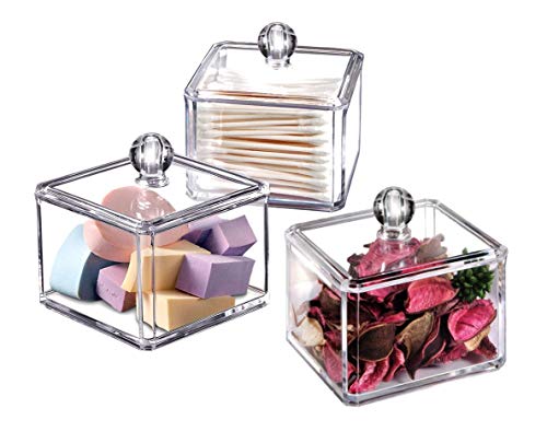 KW Collection Clear Acrylic Swab Holder Organizer