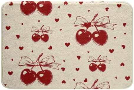Jejeloiu Kawaii Bow Bath Rug 16x24 Inch