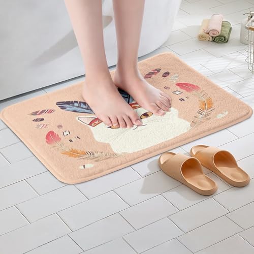 Feelyou Cat Doormat 16x24 Boho Exotic Print