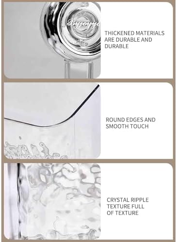Clear Shower Caddy with Suction Cups and Rose Gold Fittings