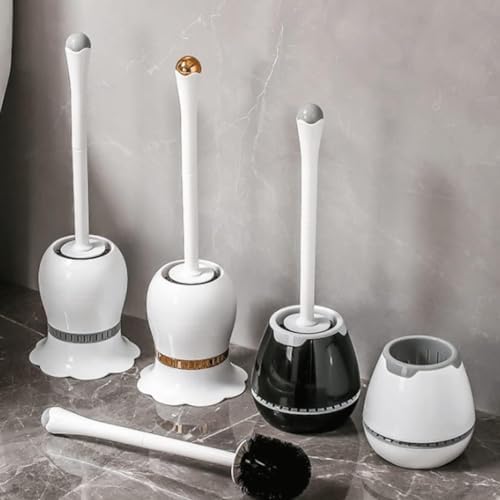 Floor-Standing Toilet Brush with Base and Holder
