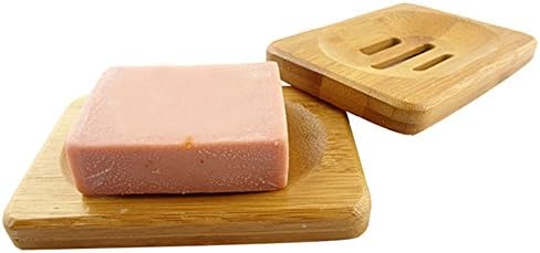 AkoMatial Bamboo Soap Dish with Holes for Dry Storage
