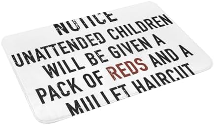 Red Quick Dry Bath Mat 18x30 Inch Non-Slip Absorbent Shower Rug for Bathroom Bathtub Sink