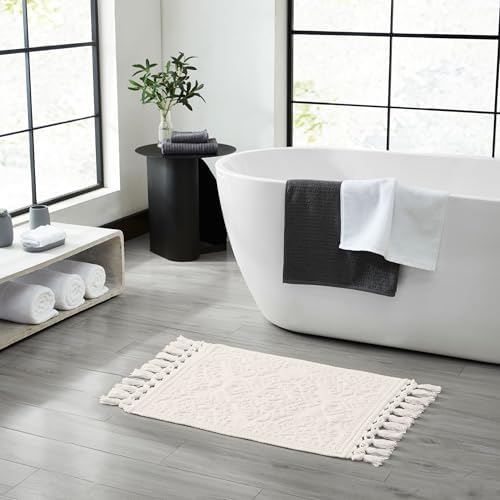 Jean Pierre Ricardo Bath Mats Set of 2 Ivory 1