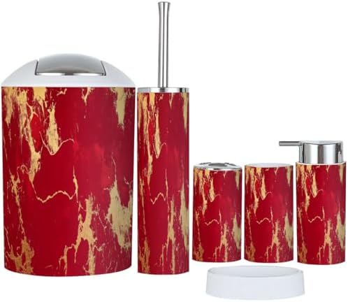 Boho Modern 6 Piece Bathroom Accessory Set