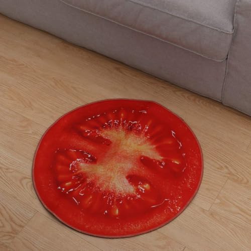 ULTECHNOVO Round Non Slip Fruit Pattern Bath Rug