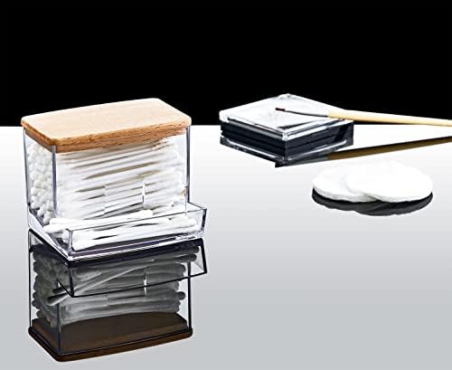Boxup Bathroom Organizers - Cotton Swab Holder With Lids