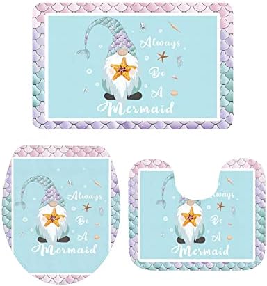 YESOF66 3 Piece Bathroom Rug Set with Non-Slip Backing 1