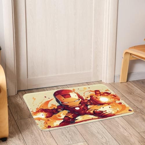 Iron Man Polyester Bath Rug Chair Mat 60x40cm