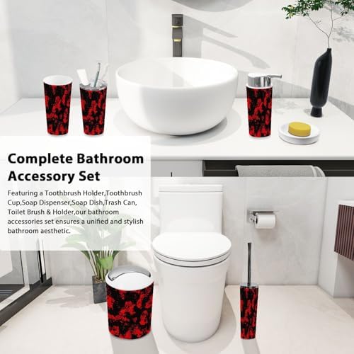 Boho Camouflage Bathroom Accessories Set 6 Piece