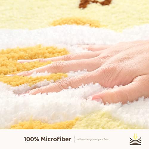 Molesun Cute Bath Mat Soft Microfiber Rug 20x31