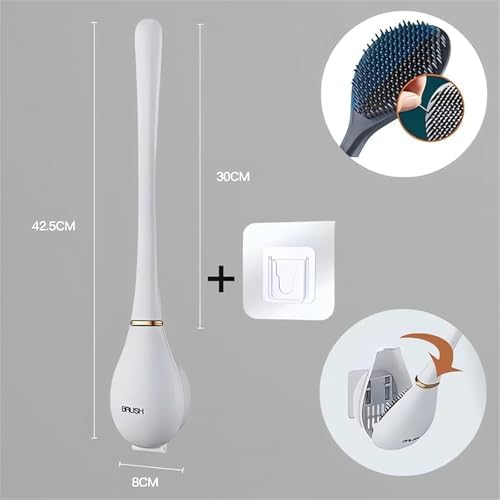 Modern Silicone Toilet Brush with Wall Mount Holder 1