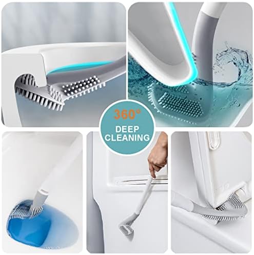 CYANLUX Long Handle Toilet Brush with Holder