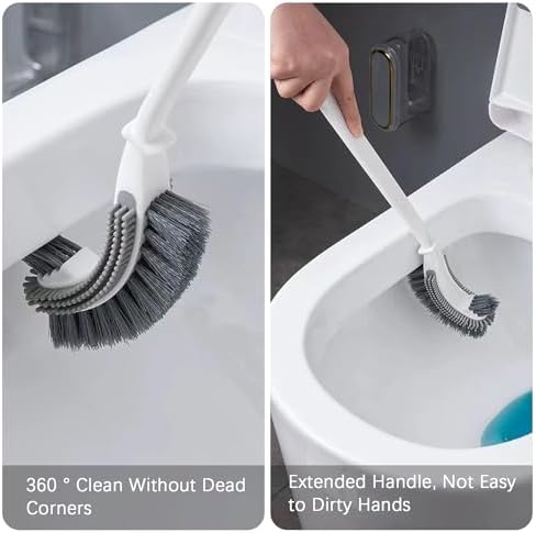 LINCAN Toilet Bowl Brush with Wall Holder Gray