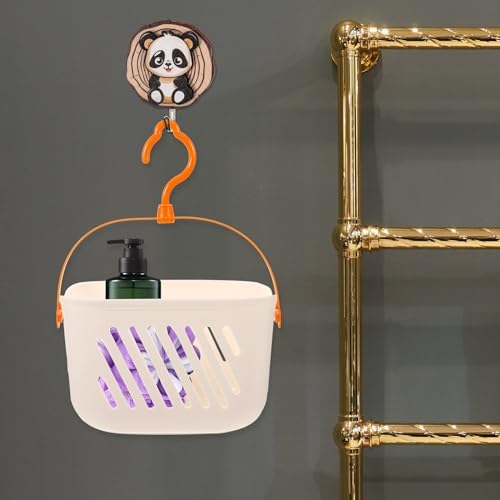 Ciieeo Hanging Shower Basket with Hooks and Drainage